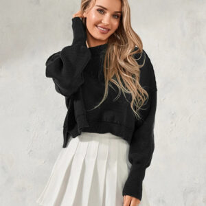 Autumn Cropped Knit Top