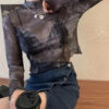 Tie-Dye Long Sleeve Cropped T-Shirt